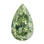 Grey/Green Pear Shaped Diamond